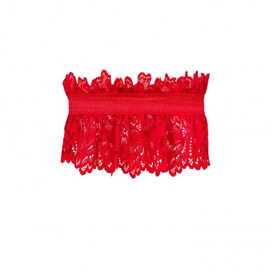 (SALE) Ажурная подвязка Obsessive Amor Cherris garter, red