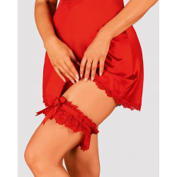 (SALE) Ажурна підв’язка Obsessive Amor Cherris garter, red