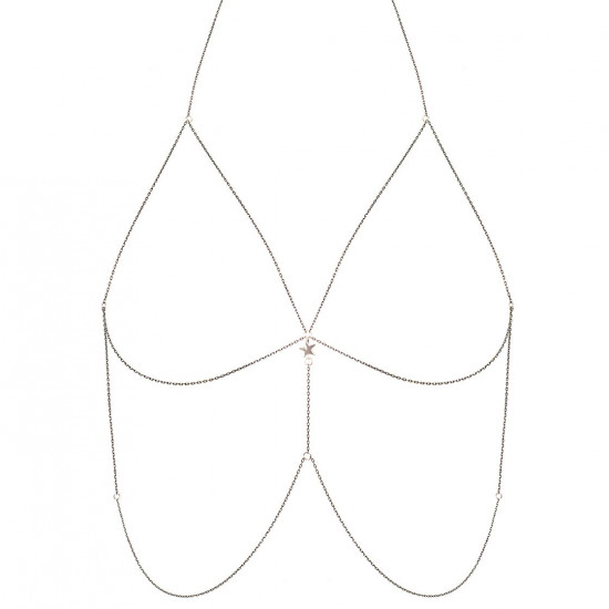 (SALE) Цепочка для бюста с кулоном-звездой Obsessive Bijou 902