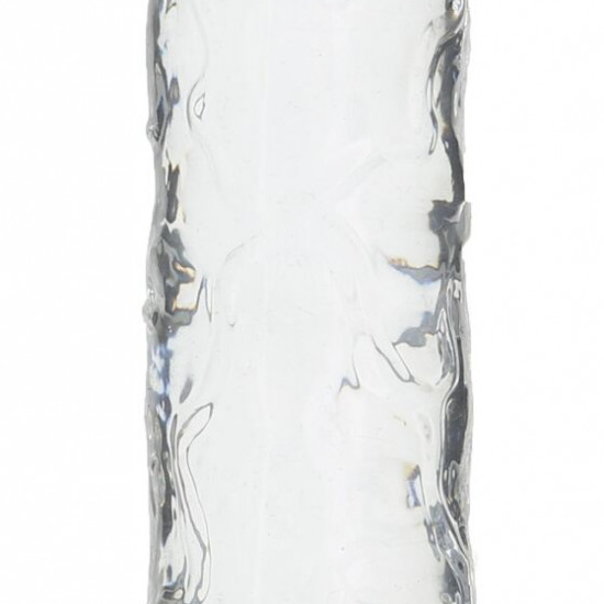 Прозрачный фаллоимитатор ADDICTION Vertical Dong 8″, присоска, диаметр 3,8 см, вибропуля в подарок