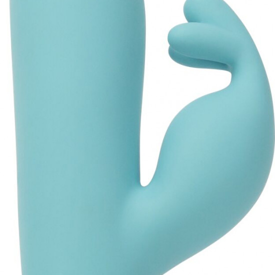 Вибратор-кролик Touch by SWAN - Trio Teal, сенсорное управление, ротация, диаметр 3,8 см