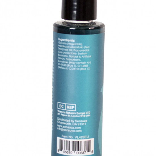 Согревающий массажный гель Sensuva Sizzle Lips Blueberry Ice Pop (125 мл), без сахара, съедобный