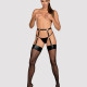 Гартеры Obsessive A741 garter belt black O/S, искусственная кожа