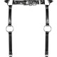 Гартеры Obsessive A741 garter belt black O/S, искусственная кожа