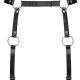 Гартеры Obsessive A741 garter belt black O/S, искусственная кожа