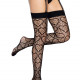 Ажурные чулки с сердечками Leg Avenue Heart Black, one size