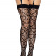 Ажурные чулки с сердечками Leg Avenue Heart Black, one size
