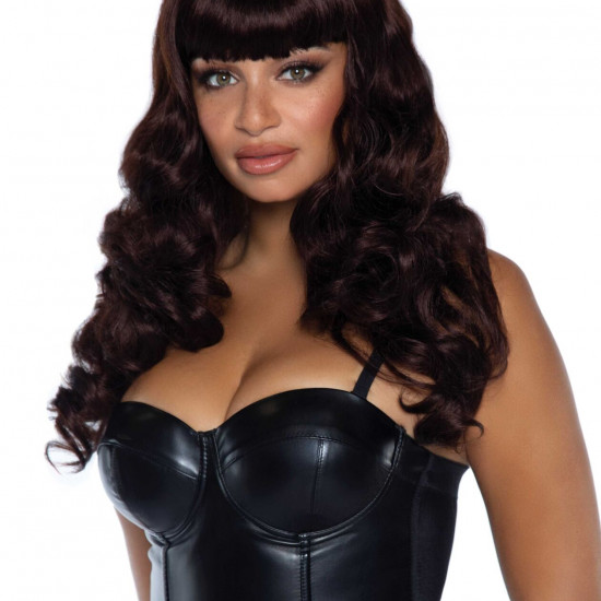 Волнистый парик Leg Avenue Misfit Long Wavy Wig Brown, длинный, реалистичный вид, 61 см