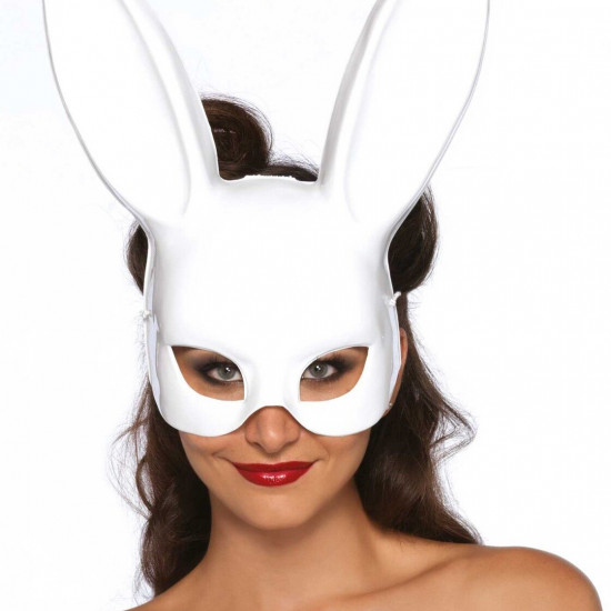 Маска кролика Leg Avenue Masquerade Rabbit Mask White, длинные ушки, на резинке