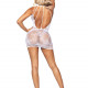 Ажурное платье-сетка Leg Avenue Lace mini dress with cut-outs White, one size