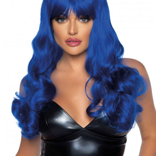 Волнистый парик Leg Avenue Misfit Long Wavy Wig Blue, длинный, реалистичный вид, 61 см