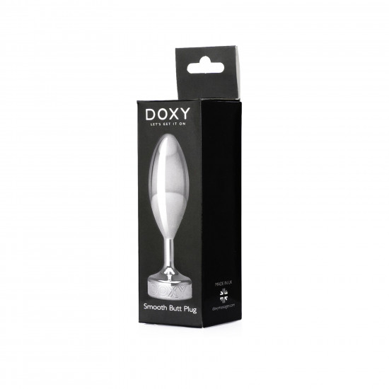 Металлическая анальная пробка DOXY Butt Plug SMOOTH, гладкая, диаметр 3,3 см
