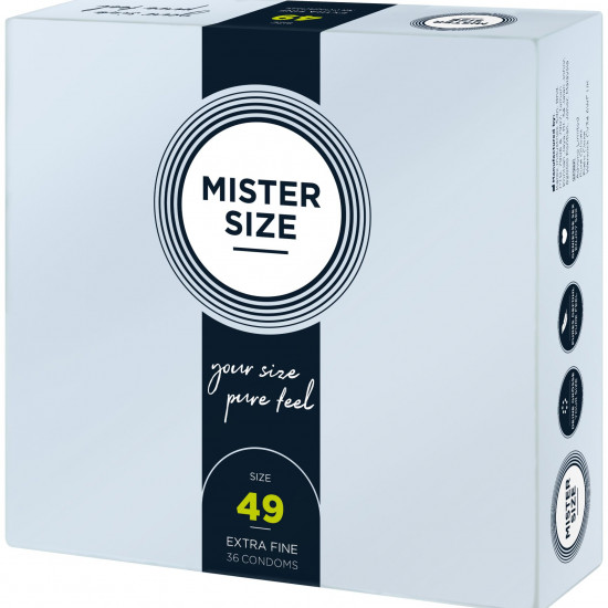 Презервативы Mister Size - pure feel - 49 (36 condoms), толщина 0,05 мм