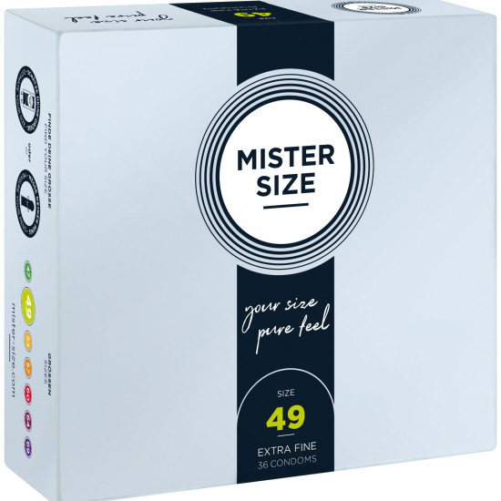 Презервативы Mister Size - pure feel - 49 (36 condoms), толщина 0,05 мм