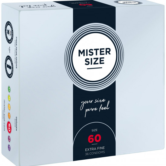 Презервативы Mister Size - pure feel - 60 (36 condoms), толщина 0,05 мм