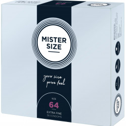 Презервативи Mister Size - pure feel - 64 (36 condoms), товщина 0,05 мм