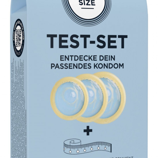 Набор презервативов Mister Size test-set 53–57–60, 3 размера + линейка, толщина 0,05 мм