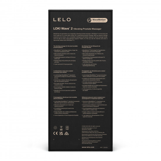 Массажер простаты LELO Loki Wave 2 Black, 2 мотора, манящее движение + вибрация