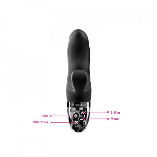 Вибратор-кролик с электростимуляцией Mystim Hop Hop Bob Black Edition