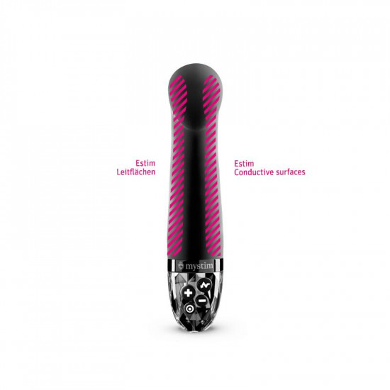 Вибратор для точки G с электростимуляцией Mystim Right on Ron Black Edition