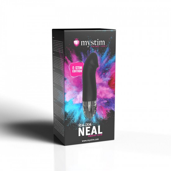 Вибратор с электростимуляцией Mystim Real Deal Neil Black Edition