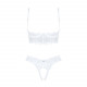 Эротический комплект Obsessive Heavenlly 2-pcs cupless set XL/2XL, открытая грудь, с доступом