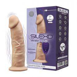 Фалоімітатор з вібрацією SilexD Henry Vibro Flesh (MODEL 2 size 7in) + LRS, діаметр 4,4 см