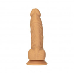 Фалоімітатор ADDICTION Dual Density Silicone Dildo Caramel 8″, присоска, діаметр 4,3 см, віброкуля в