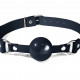 Кляп силиконовый Feral Feelings Silicon Ball Gag Black/Black, черный ремень, черный шарик