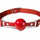 Кляп силиконовый Feral Feelings Silicon Ball Gag Red/Red, красный ремень, красный шарик