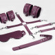 Набор Feral Feelings BDSM Kit 5 Burgundy, наручники, поножи, крестовина, маска, паддл