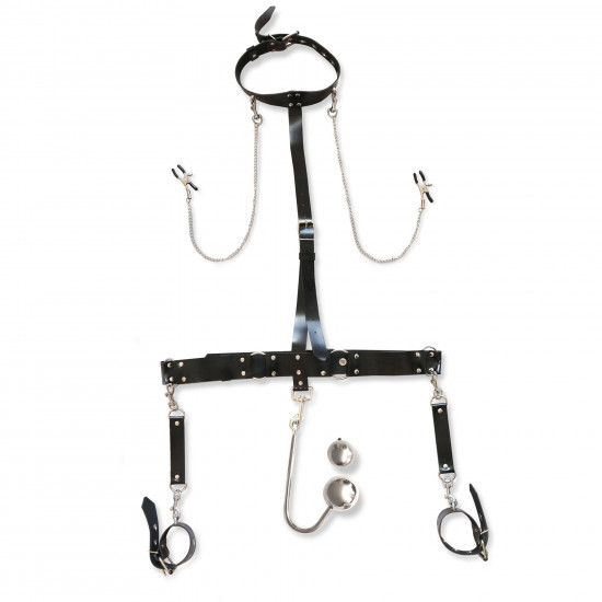 Бондажный набор с металлическим анальным крюком Art of Sex Bridget Bondage set with anal hook № 4
