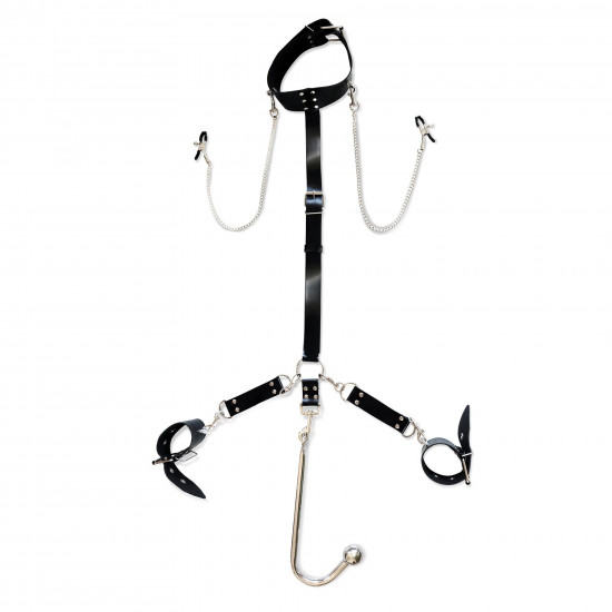 Бондажный набор с металлическим анальным крюком Art of Sex Beatrice Bondage set with anal hook № 2