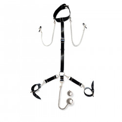 Бондажний набір з металевим анальним гаком Art of Sex Beatrice Bondage set with anal hook № 4