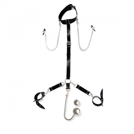 Бондажный набор с металлическим анальным крюком Art of Sex Beatrice Bondage set with anal hook № 4