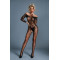 Бодістокінг Caprice Lingerie Model 10 One size Black, мереживо, відкритий доступ, довгий рукав