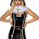 Виниловый костюм монашки Leg Avenue Sinful Sister XL, комбинезон, воротник, пояс, головной убор