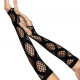 Длинные митенки Leg Avenue Faux wrap net arm warmers One size Black, крупная сетка