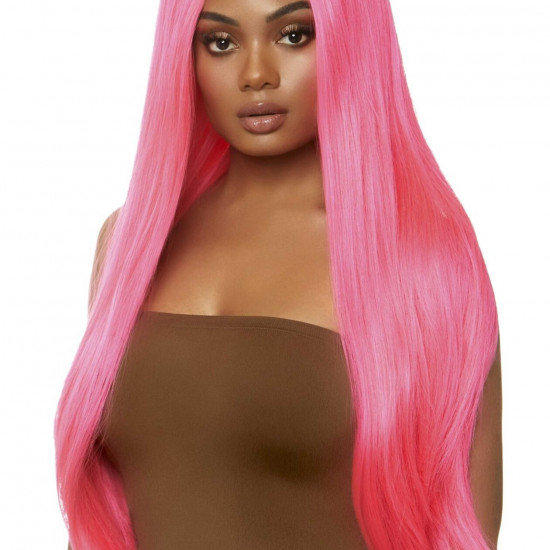 Парик Leg Avenue 33″ Long straight center part wig neon pink
