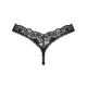 Кружевные стринги Obsessive Donna Dream thong M/L Black, низкая посадка