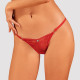 Кружевные стринги Obsessive Lacelove thong XS/S Red, низкая посадка