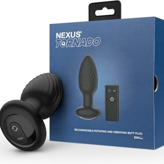 Анальная пробка Nexus TORNADO Small, ротация+вибрация, пульт ДУ