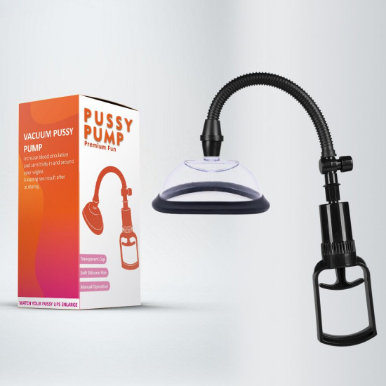 Вакуумная помпа для вульвы Pussy Pump Premium Fun размер L (13 см), механический насос