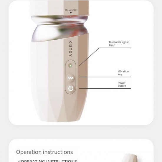 Мини секс-машина KISTOY Tutu на присоске, пульсация, вибрация, подогрев