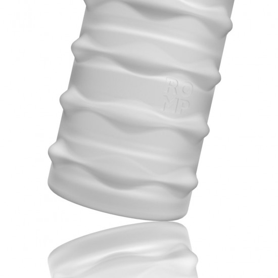 Мягкий мастурбатор Romp Mosh Transparent, двусторонний, сквозной, для пар и минета