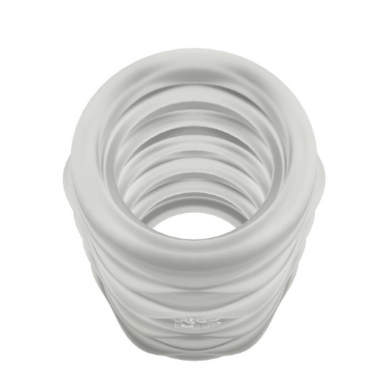 Мягкий мастурбатор Romp Mosh Transparent, двусторонний, сквозной, для пар и минета