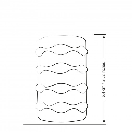 Мягкий мастурбатор Romp Mosh Transparent, двусторонний, сквозной, для пар и минета