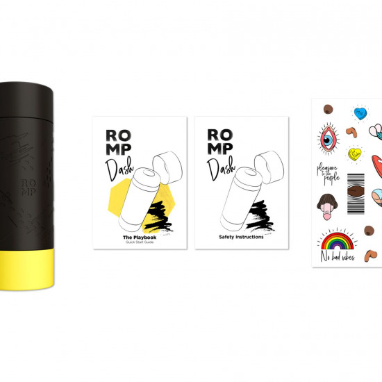 Мастурбатор с эффектом вакуума Romp Dash Black, богатая текстура, многоразовый