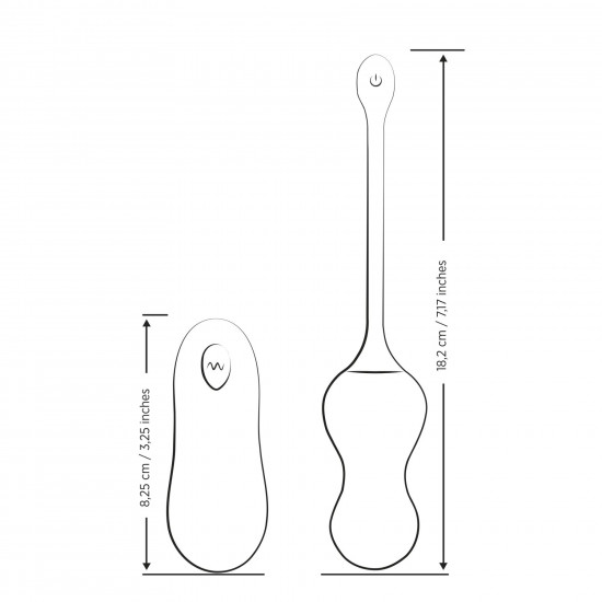 Виброяйцо для точки G с пультом управления Romp Cello Light Teal, водонепроницаемое