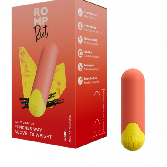 Мощная вибропуля Romp Riot Light orange
